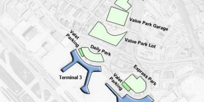 Mapa lotnisko Toronto Pearson parking