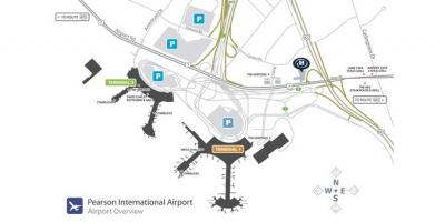 Mapa lotnisko Toronto Pearson przegląd