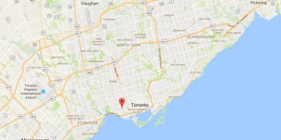 Mapa mała Portugalia dzielnicy Toronto