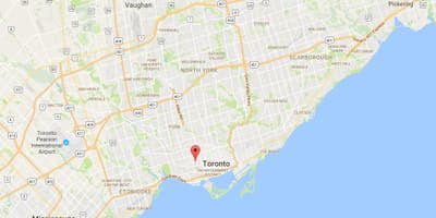 Mapa dzielnicy little italy Toronto