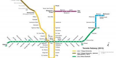 Mapa metra w Toronto