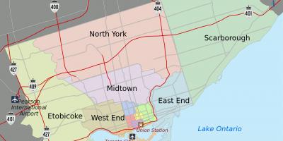 Mapa miasta Toronto 