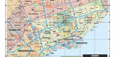 Mapa turystyczna w Toronto
