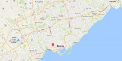 Mapa mała Portugalia dzielnicy Toronto