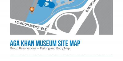 Mapa muzeum Aga khan 