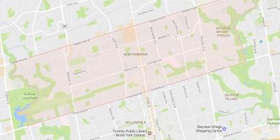 Mapa Newtonbrook dzielnicy Toronto