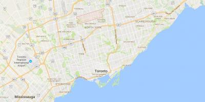 Mapa Newtonbrook dzielnica Toronto
