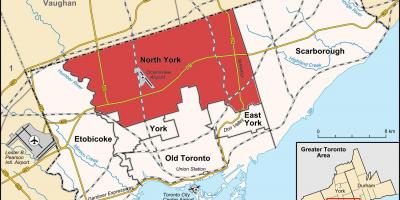 Mapa North York Toronto
