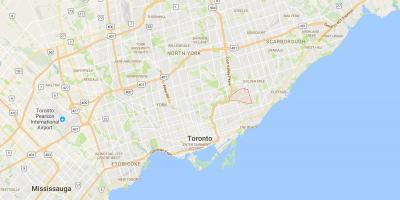 Mapa O ' Connor–Парквью dzielnica Toronto