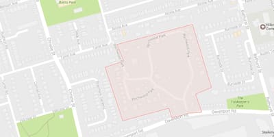 Mapa Вичвуд Park W Toronto