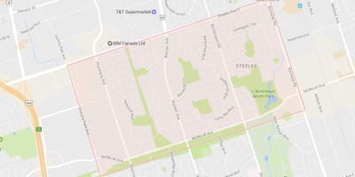Mapa okolic Стилс Toronto