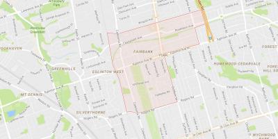 Mapa Фейрбэнк dzielnicy Toronto