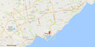 Karty Wschodniej Bayfront dzielnica Toronto