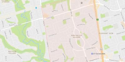 Mapa orzechowe dzielnicy Toronto