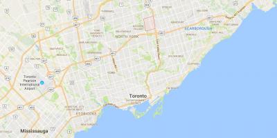 Mapa orzechowe dzielnica Toronto