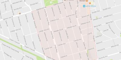 Mapa Chaplin okolicy dworu Toronto