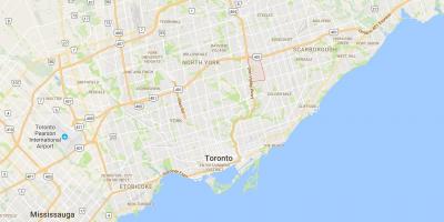 Mapa Parkwoods dzielnica Toronto