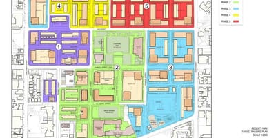Mapa planu Odrodzenia Regent ' s Park w Toronto