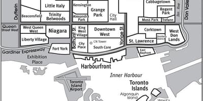 Mapa Toronto przewodnik po okolicy 