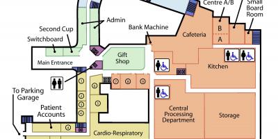 Mapę centrum medycznym Świętego Józefa w Toronto 1