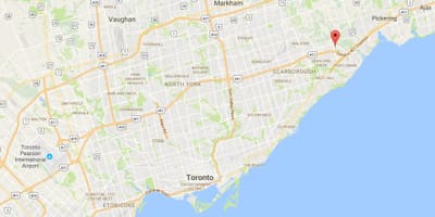 Mapa różu dzielnica Toronto