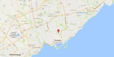 Mapa Rossdale dzielnica Toronto