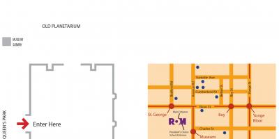 Mapa Royal Ontario museum parking