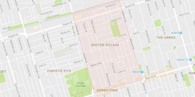 Mapa Seaton wsi dzielnicy Toronto