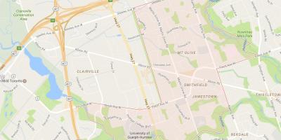 Mapa Smithfield dzielnicy Toronto