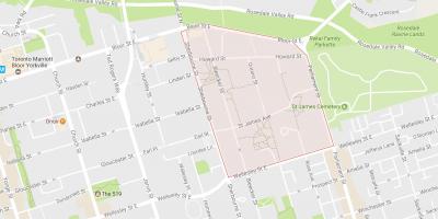 Mapę St James dzielnicy miasta Toronto