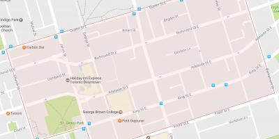 Mapa Starego miasta, w dzielnicy Toronto