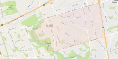 Mapa humber do atlantyku szczytu dzielnicy Toronto