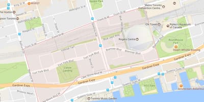 Mapa takich okolicy Toronto