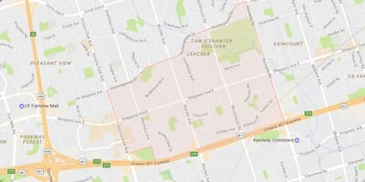 Mapa Tam O Шентер – obok Sullivan Toronto