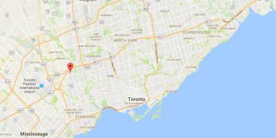 Mapę w kingsview dzielnicy Toronto