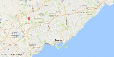 Mapa Thistletown dzielnica Toronto