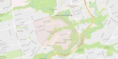 Mapa Thorncliffe Park W Toronto