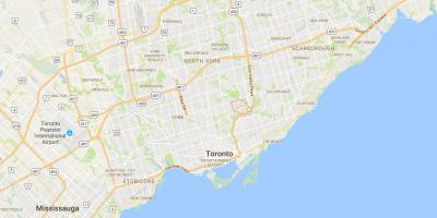 Mapa Thorncliffe Park dzielnica Toronto