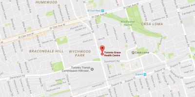 Mapa Toronto centrum zdrowia łaska 