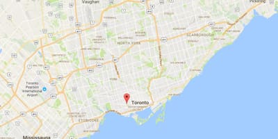 Mapa Trójcy–Bellwoods dzielnica Toronto