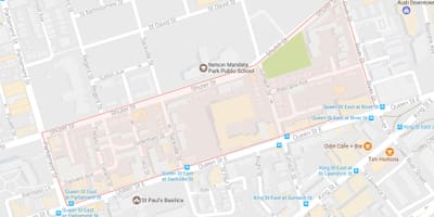 Mapa Trefann sądowych dzielnicy Toronto