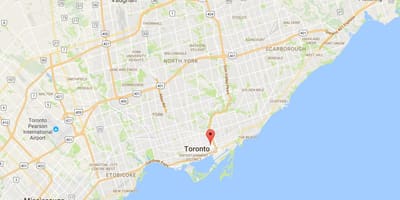Mapa Trefann sądowego dzielnicy Toronto