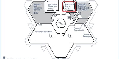 Mapa uniwersytetu w Toronto Робартс bibliotece Blackburn 