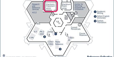 Mapa uniwersytetu w Toronto Робартс biblioteka elektronicznych klasie