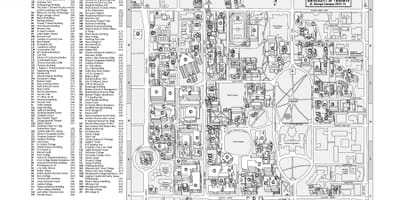 Mapa uniwersytetu w Toronto w Saint-Джорджес kampus
