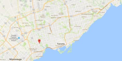 Mapa Кингсвэй dzielnica Toronto