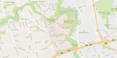 Mapa okolic Wiązów Toronto