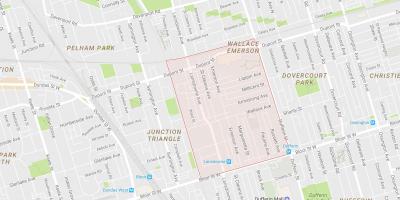 Mapa Wallace Emerson dzielnicy Toronto
