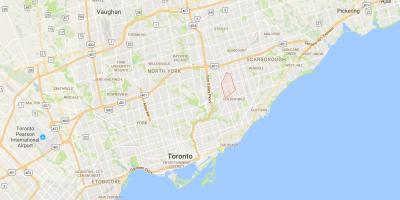 Mapa Wexford dzielnica Toronto