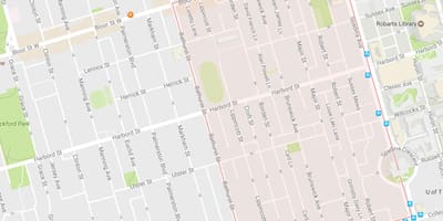 Mapa Харборд wsi dzielnicy Toronto